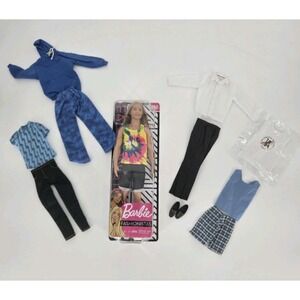 Barbie Fashionistas Ken Doll #138 GHW66 Long Blonde Hair NRFB Clothes Lot Mattel